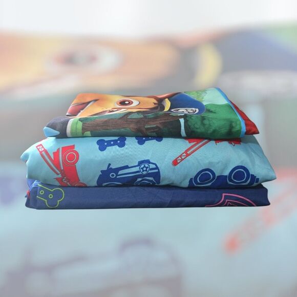 Paw Patrol Twin 3 Pc. Sheet Set Nickelodeon Nick Jr Kids Cartoon Bedding - Picture 3 of 6